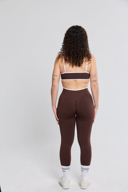Bicolor Legging Marrón