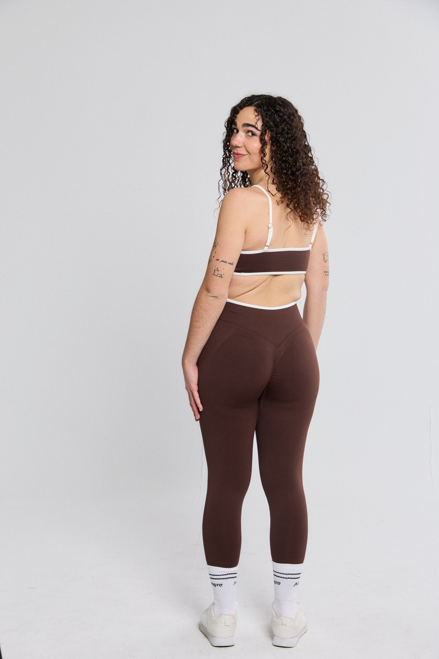Bicolor Legging Marrón