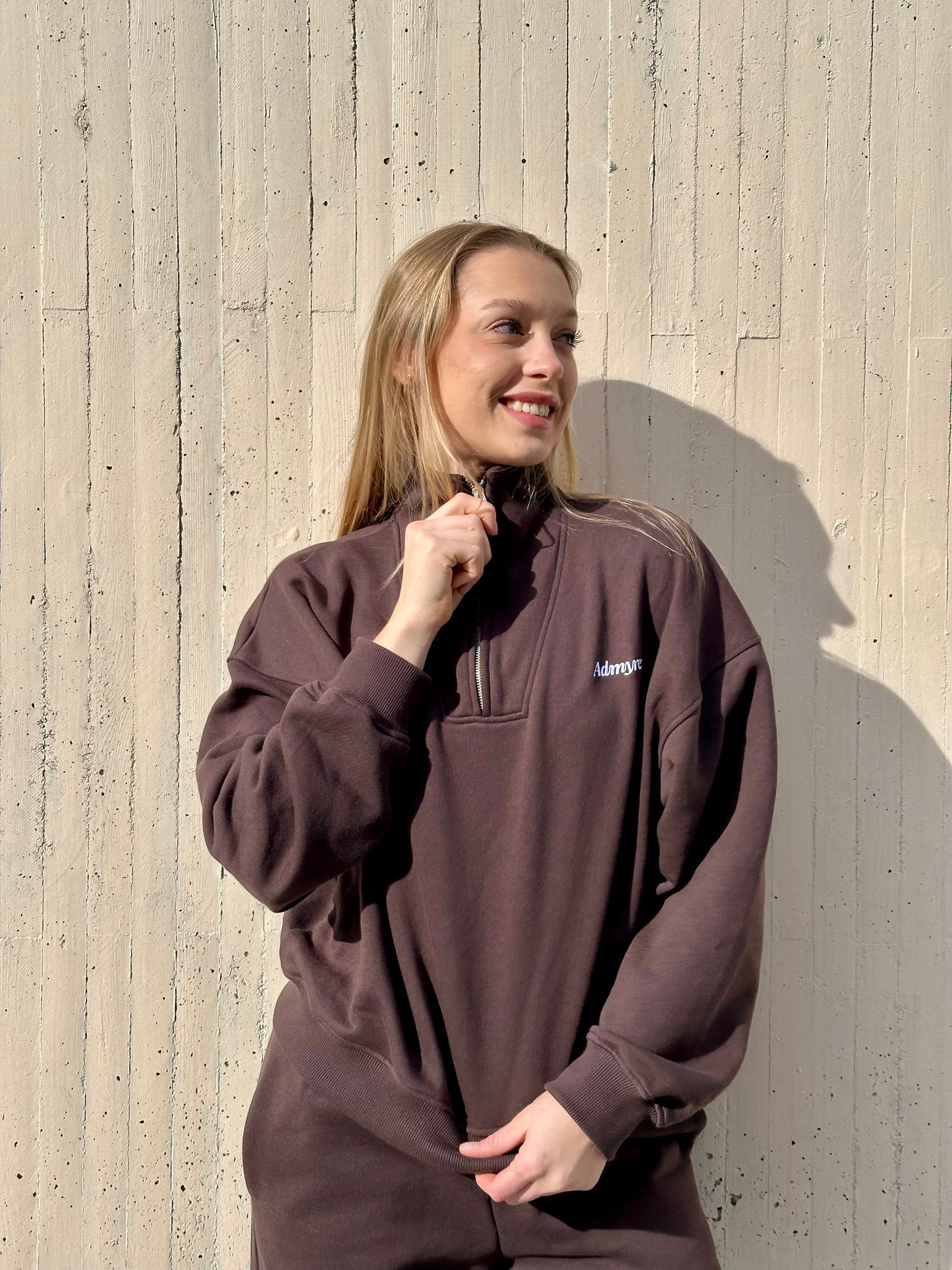 Stay Comfy Zip Hoodie Chocolate