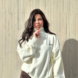 Stay Comfy Zip Hoodie Cloud Dancer