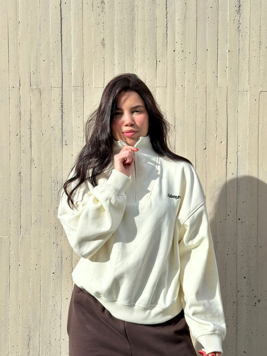 Stay Comfy Zip Hoodie Cloud Dancer