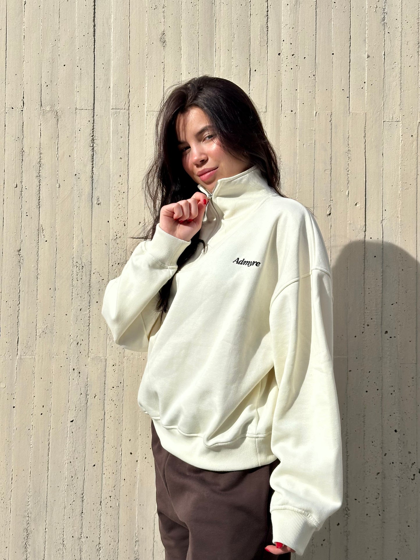 Stay Comfy Zip Hoodie Cloud Dancer