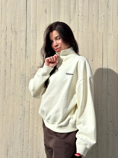 Stay Comfy Zip Hoodie Cloud Dancer